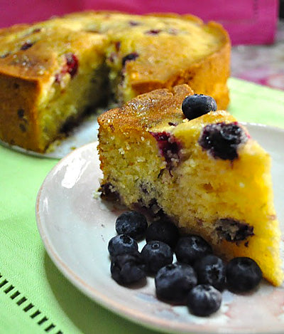 Raspberry and Blueberry Lime Drizzle Cake