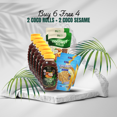 6 Sirup Kelapa Organik GRATIS COCO ROLLS dan COCO SESAME