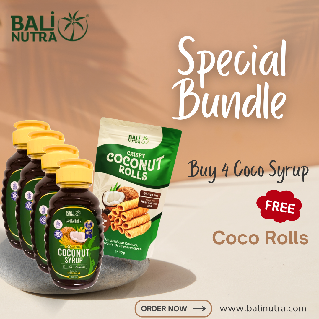 4 Organic Coconut Syrup FREE COCO ROLLS